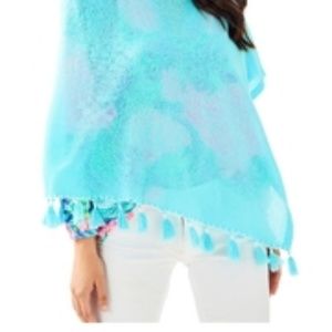 NWT Lilly Pulitzer Elene Wrap Seasalt Blue OS